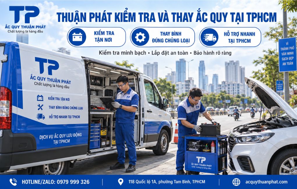 Thuận phát kiểm tra và thay ắc quy tại TPHCM