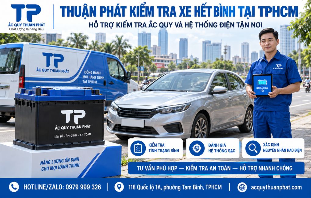 Thuận Phát kiểm tra xe hết bình tại TPHCM