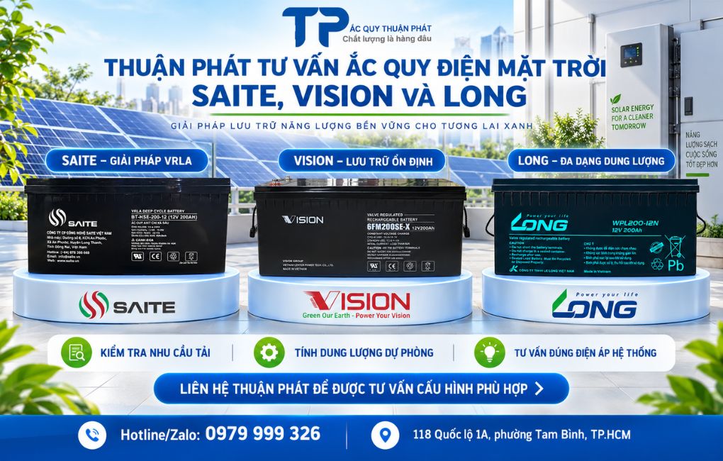 Thuận Phát tư vấn ắc quy điện mặt trời