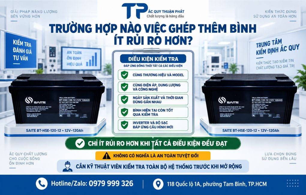 Trường hợp nào ghép thêm bình ít rủi ro hơn
