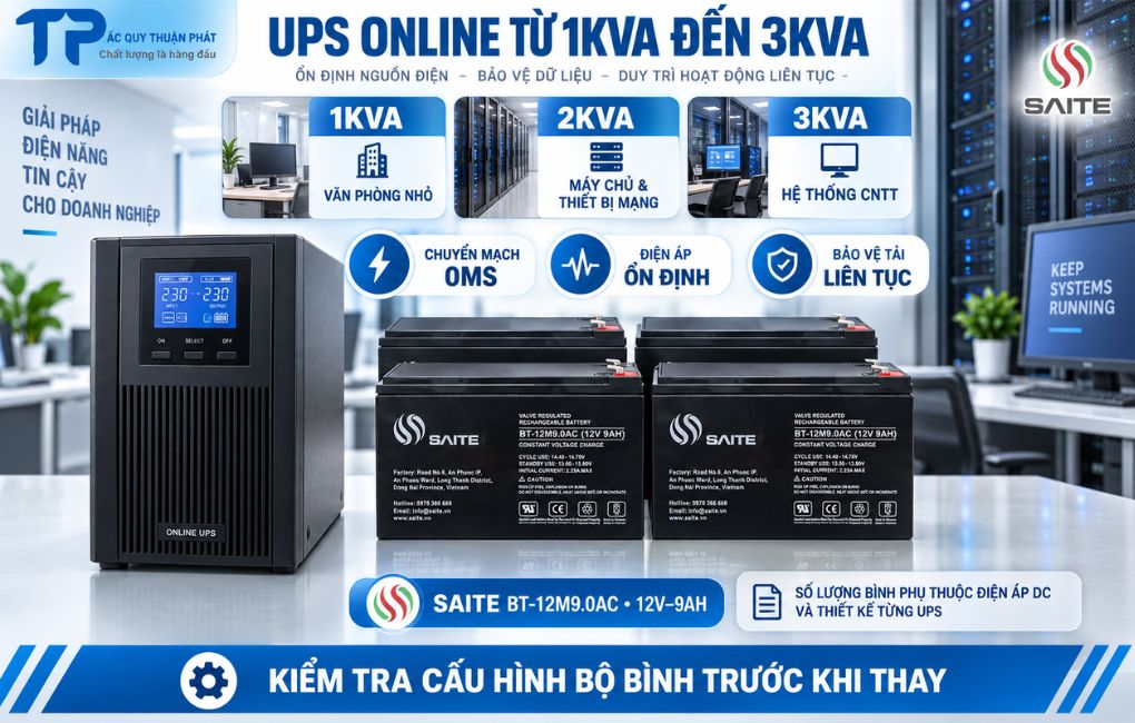 UPS online từ 1KVA đến 3KVA