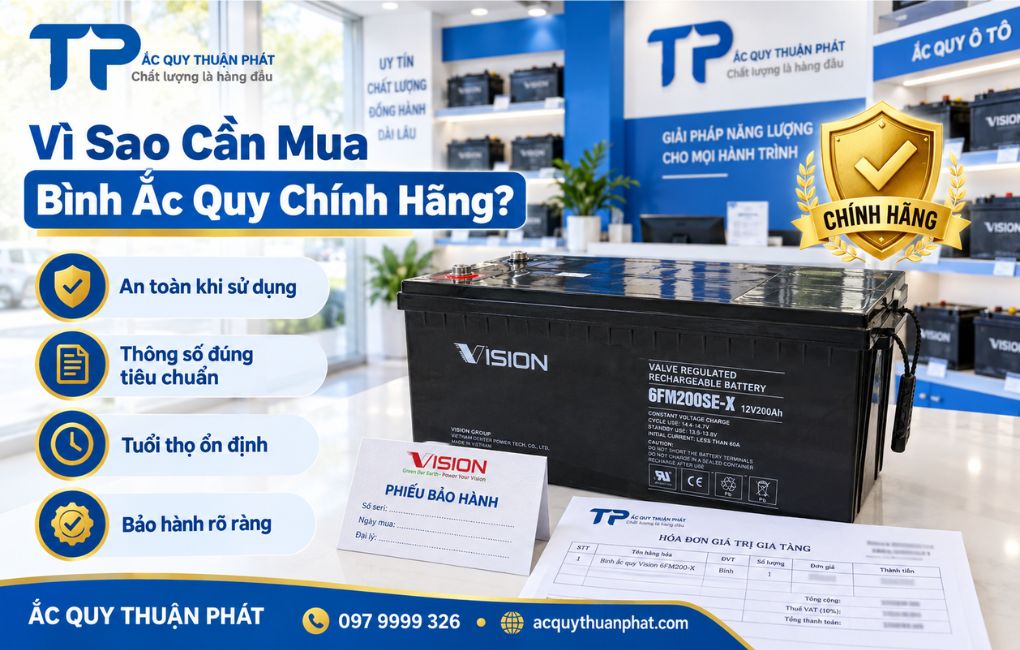 Vì sao cần mua bình ắc quy chính hãng