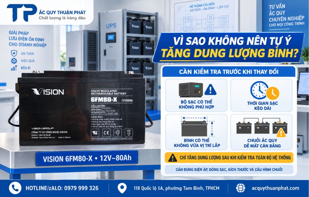 Vì sao không nên tự ý tăng dung lượng bình