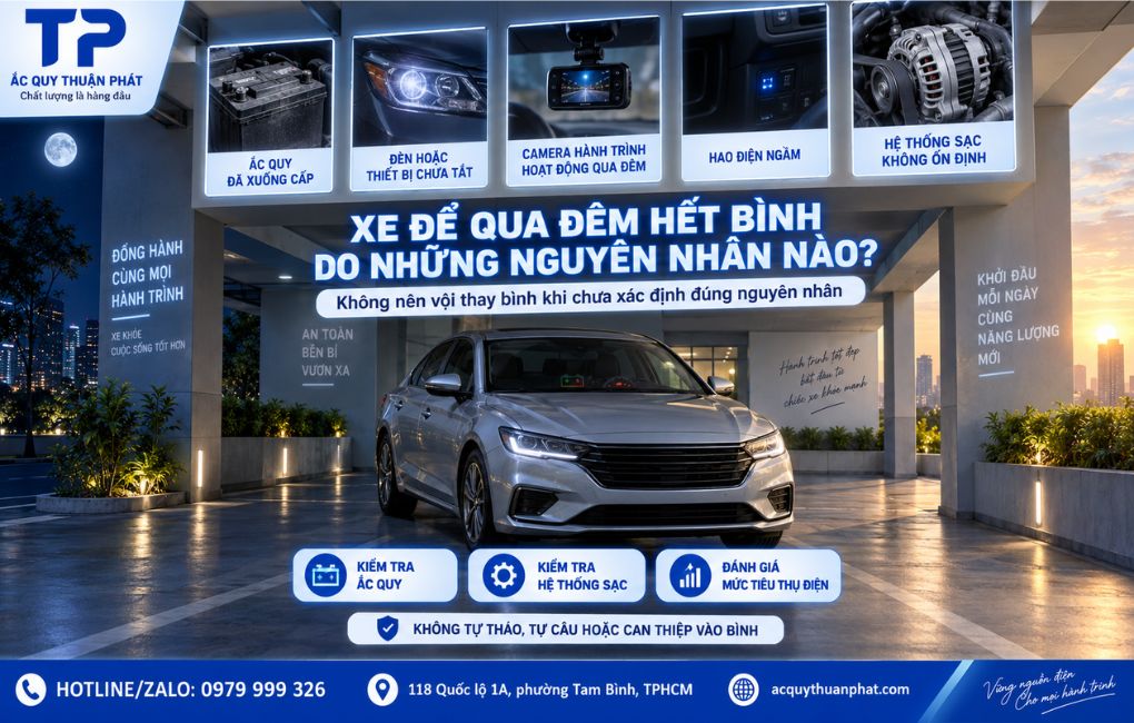 Xe để qua đêm hết bình do nguyên nhân nào