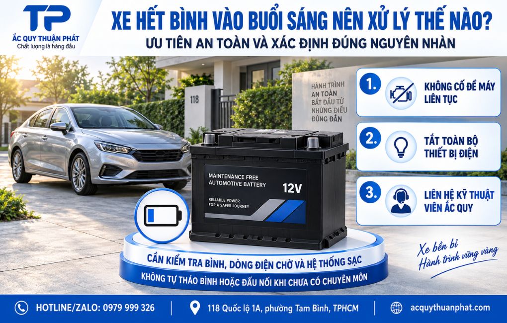 Xe hết bình vào buổi sáng nên xử lý như thế nào