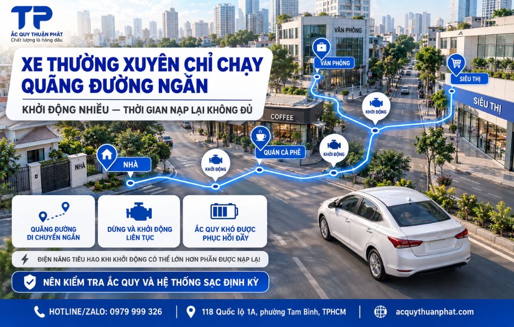Xe thường xuyên chỉ chạy quãng đường ngắn