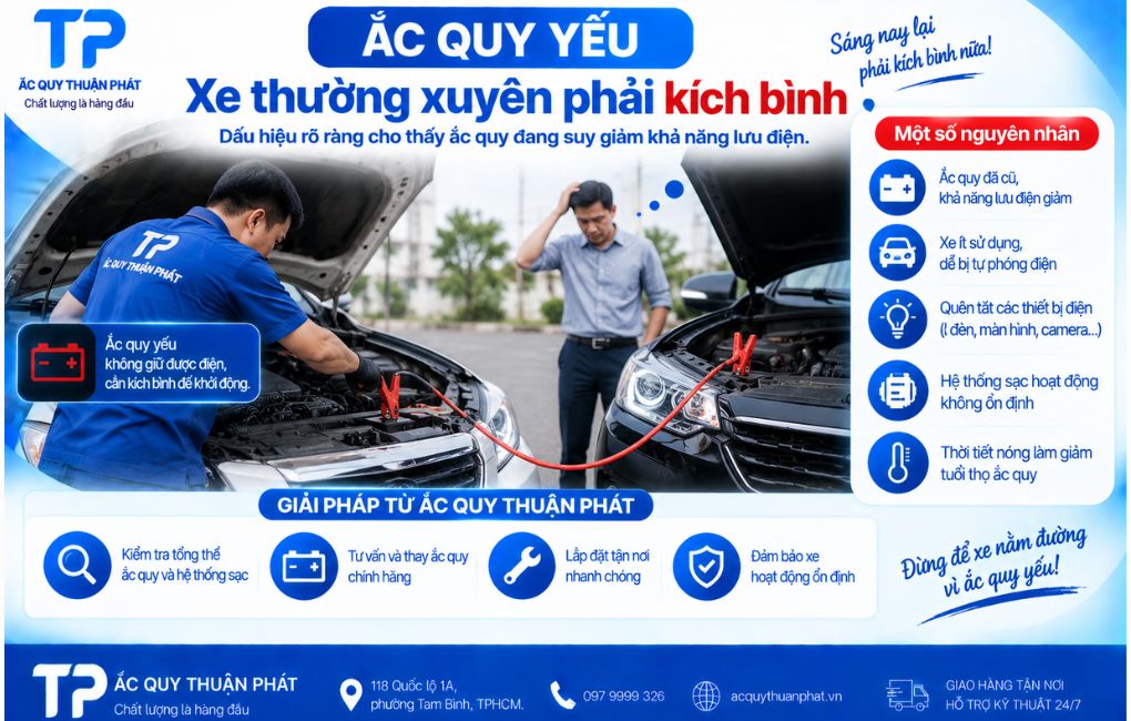 Xe thường xuyên phải kích bình