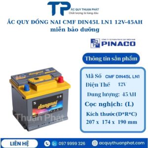 Ắc Quy Đồng Nai CMF DIN45L LN1 12V - 45AH miễn bảo dưỡng