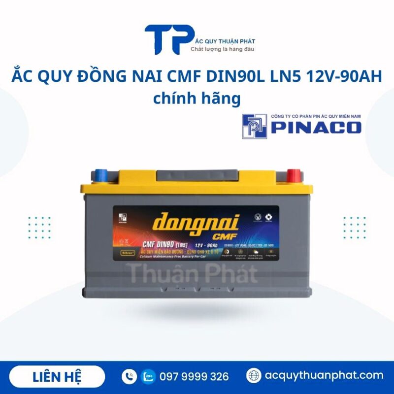 Ắc Quy Đồng Nai CMF DIN90L LN5 12V - 90AH chính hãng
