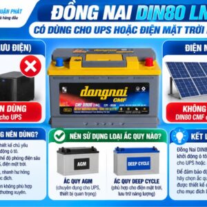 Ắc Quy Đồng NAi DIN80L LN4 có dùng cho UPS hoặc điện mặt trời
