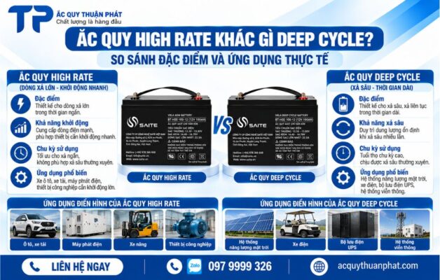 Ắc Quy High Rate khác gì Deep Cycle