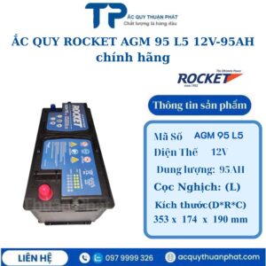 Ắc Quy Rocket AGM 95 L5 12V-95AH chính hãng