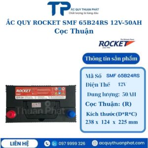 Ắc Quy Rocket SMF 65B24RS 12V-50AH cọc thuận