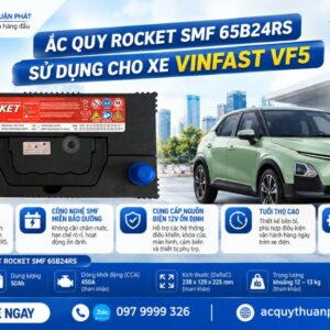 Ắc Quy Rocket SMF 65B24RS sử dụng cho xe Vinfast VF5