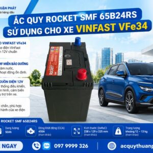 Ắc Quy Rocket SMF 65B24RS sử dụng cho xe Vinfast VFe34