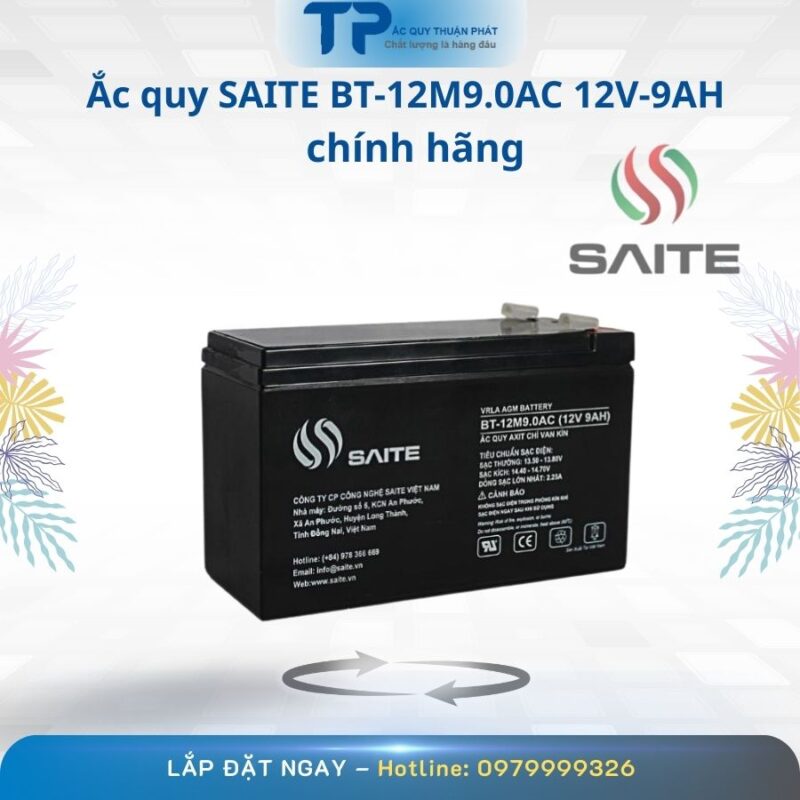 Ắc Quy Saite BT-12M9.0AC 12V - 9AH chính hãng