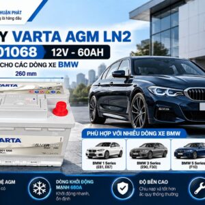 Ắc Quy Varta AGM LN2 560901068 dùng xe BMW