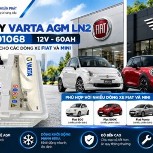 Ắc Quy Varta AGM LN2 560901068 dùng xe Fiat MiniCooper