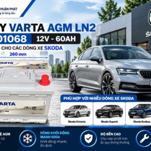 Ắc Quy Varta AGM LN2 560901068 dùng xe Skoda