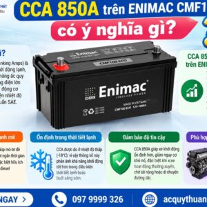 CCA 850A trên Enimac CMF100 ECO có ý nghĩa gì