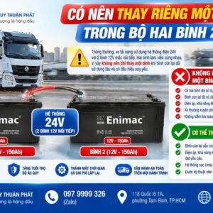 Có nên thay riêng một bình trong bộ hai bình 24V
