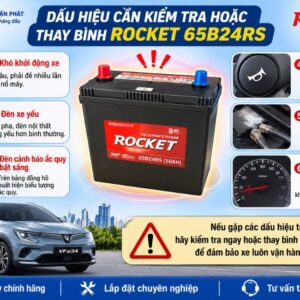 Dấu hiệu kiểm tra hoặc thay bình Rocket 65B24RS