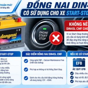 Đồng Nai DIN45L có sử dụng cho xe Start-stop không