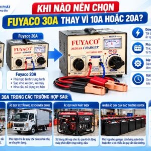 Khi nào nên chọn Fuyaco 30A thay vì 10A hoặc 20A