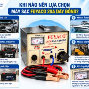 Khi nào nên lựa chọn máy sạc Fuyaco 20A dây đồng