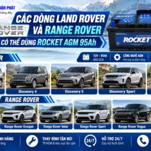 LandRover và Rangerover có thể dùng Rocket AGM 95AH