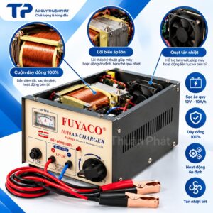 Máy sạc Fuyaco 10A với cuộn đồng 100%