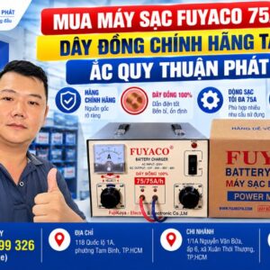 Mua máy sạc Fuyaco 75A dây đồng chính hãng tại Thuận Phát