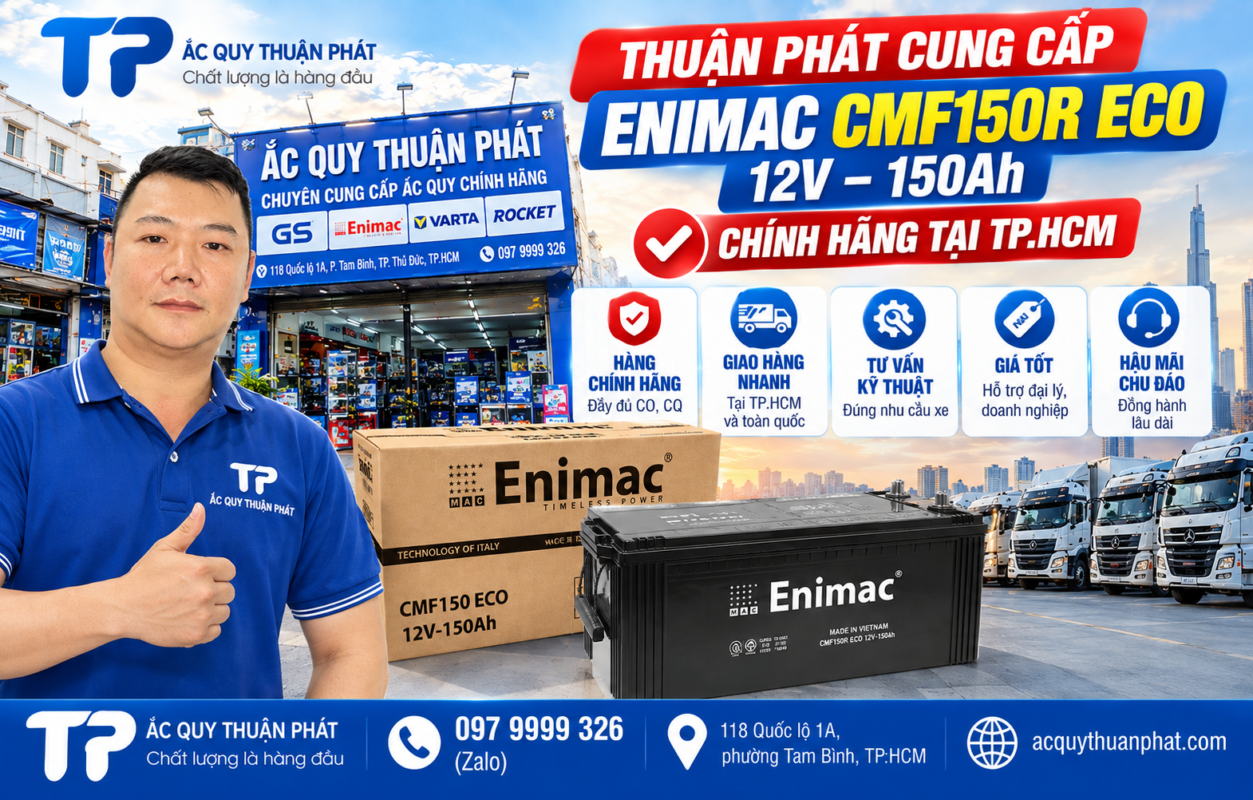 Thuận Phát cung cấp ắc quy Enimac CMF150R ECO